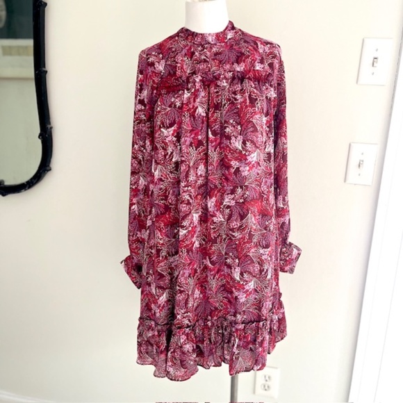 BCBGeneration Women's Long Sleeve Mock Neck Flounce Hem Mini Dress Size 8 NWT - Picture 3 of 12